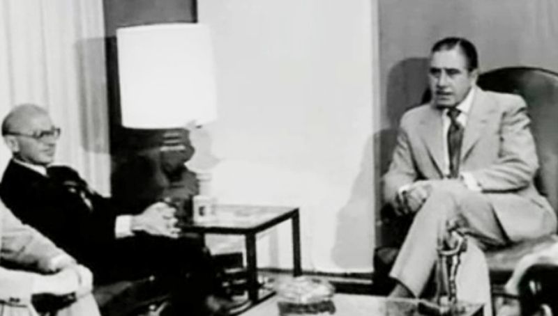 Milton Friedman og Augusto Pinochet 1975